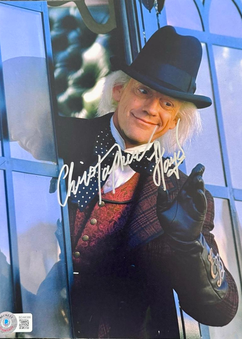 Christopher Lloyd Signed 8x10 Photo (Back To The Future) - Beckett COA